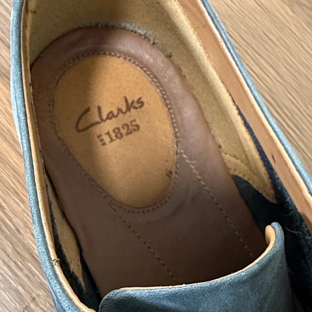 Clarks Men's Dark Gray Suede Oxfords Sz 12‎